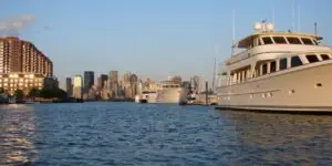 a large ship in a body of water