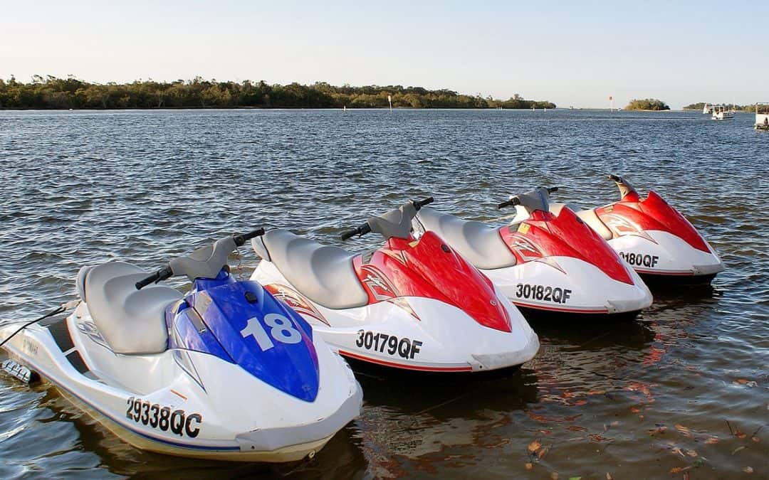 Jet skis on water