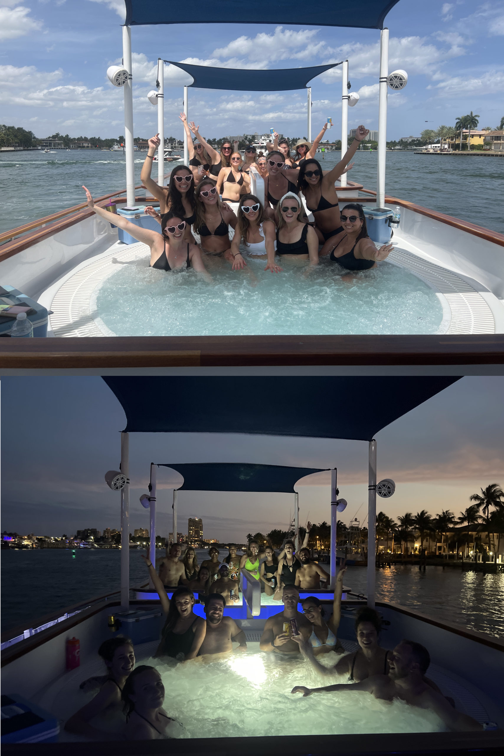 Party on hot tub boat day and night in fort lauderdale 