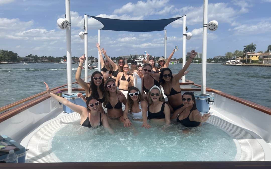 Women in Hot Tub Boat in Fort Lauderdale