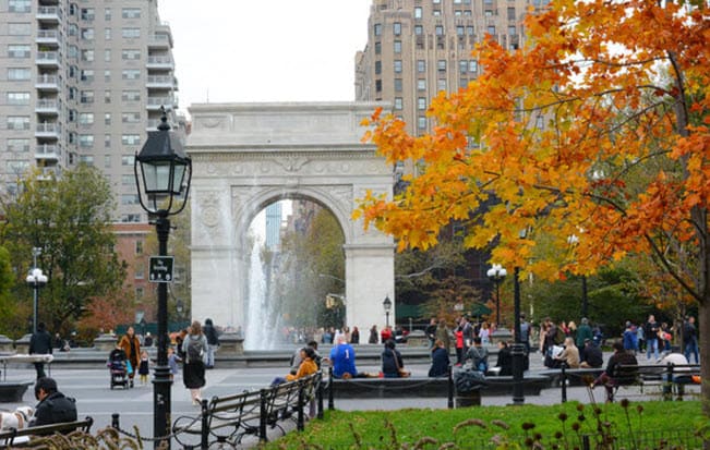 fall foliage Washington Square – Greenwich Village
