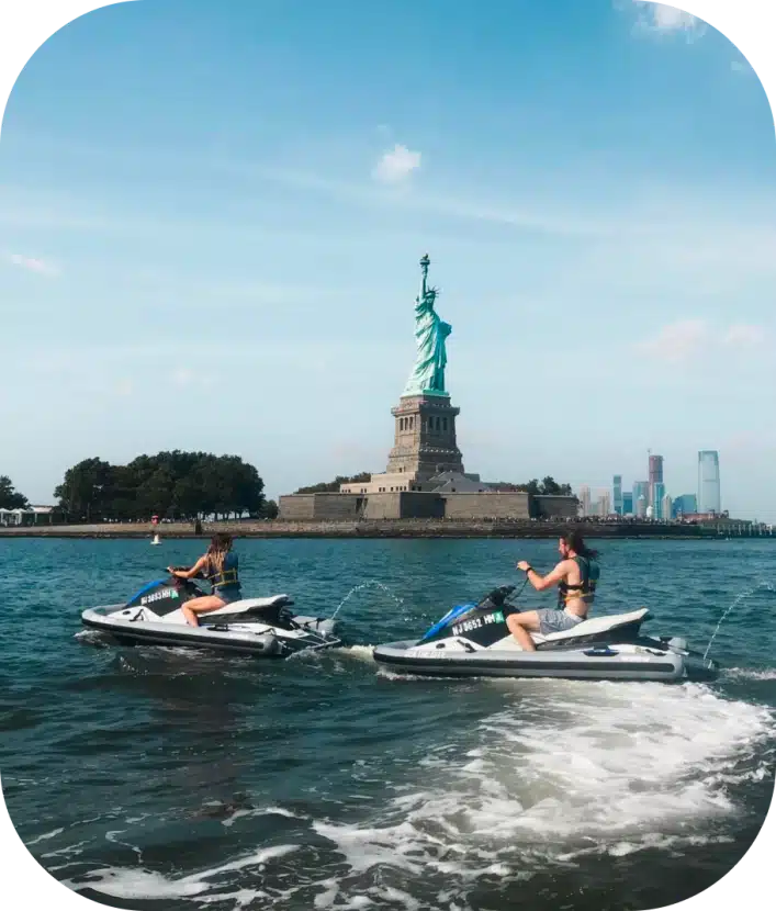 Riders on a Sea the City guided jet ski tour in New York Harbor