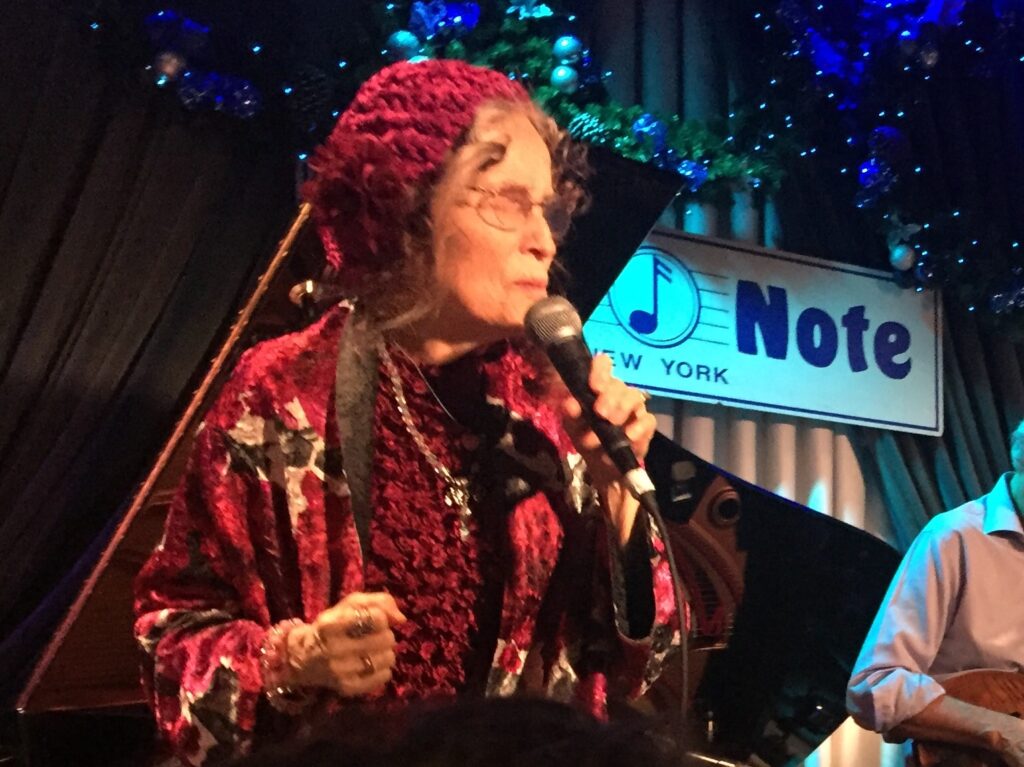 Gayle Moran performing at the Blue Note Jazz Club in Greenwich Village, 2016