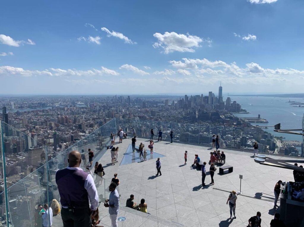 The view from Edge at Hudson Yards, looking south
