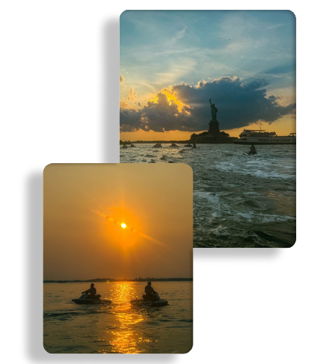 a sunset over a body of water