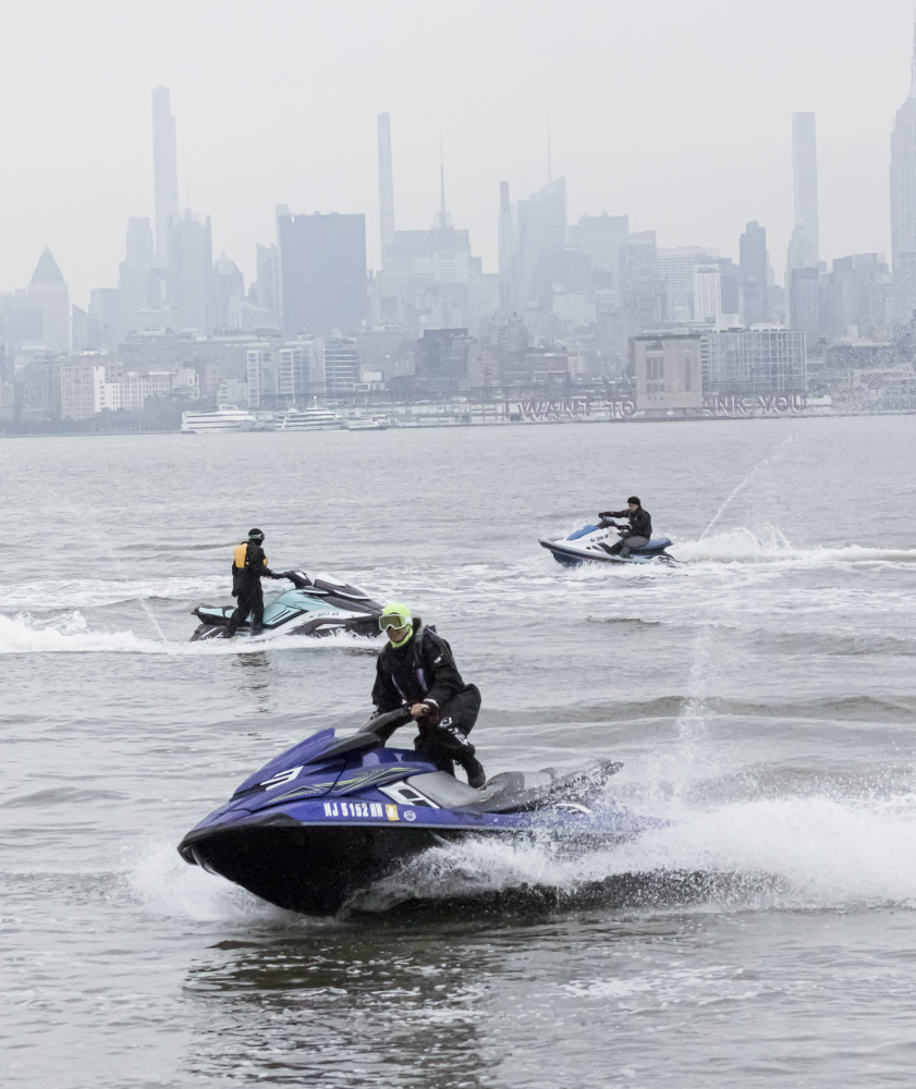 jet skiing on the hudson river