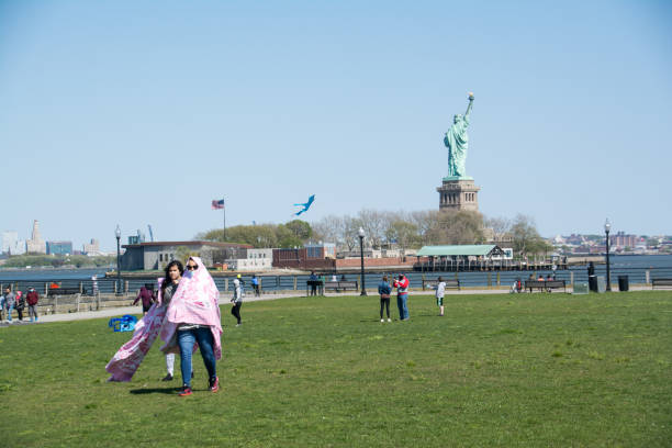 women in Liberty State Park